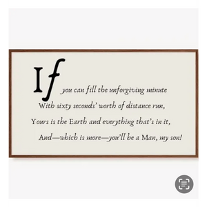 Poem “if”~ and What Matters