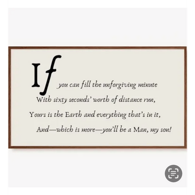 Poem “if”~ and What Matters