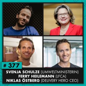 OMR #377 mit Umweltministerin Schulze, Delivery Hero CEO Östberg und Aktivist Ferry Heilemann